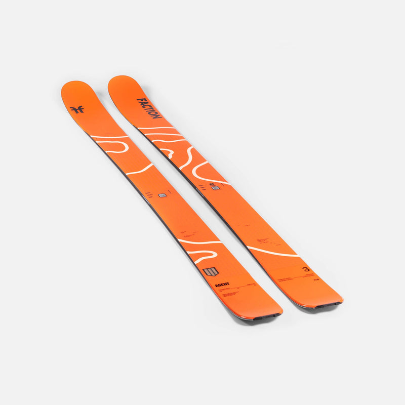 Faction Agent 3 orange free touring ski studio shot  2026