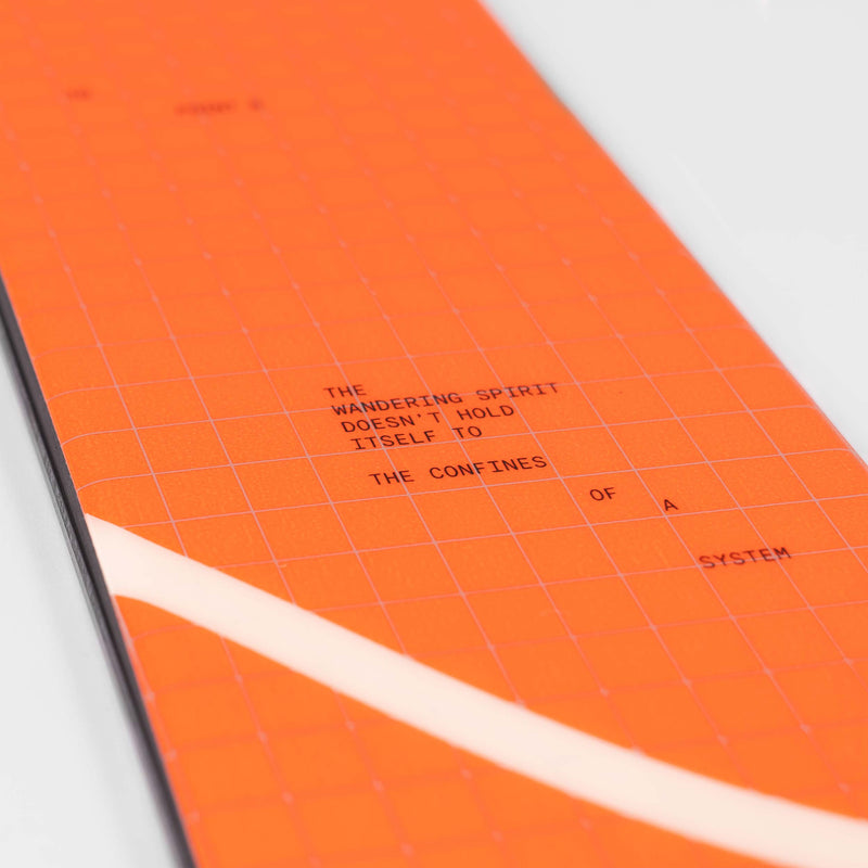 Faction Agent 3 orange free touring ski close up shot 2026