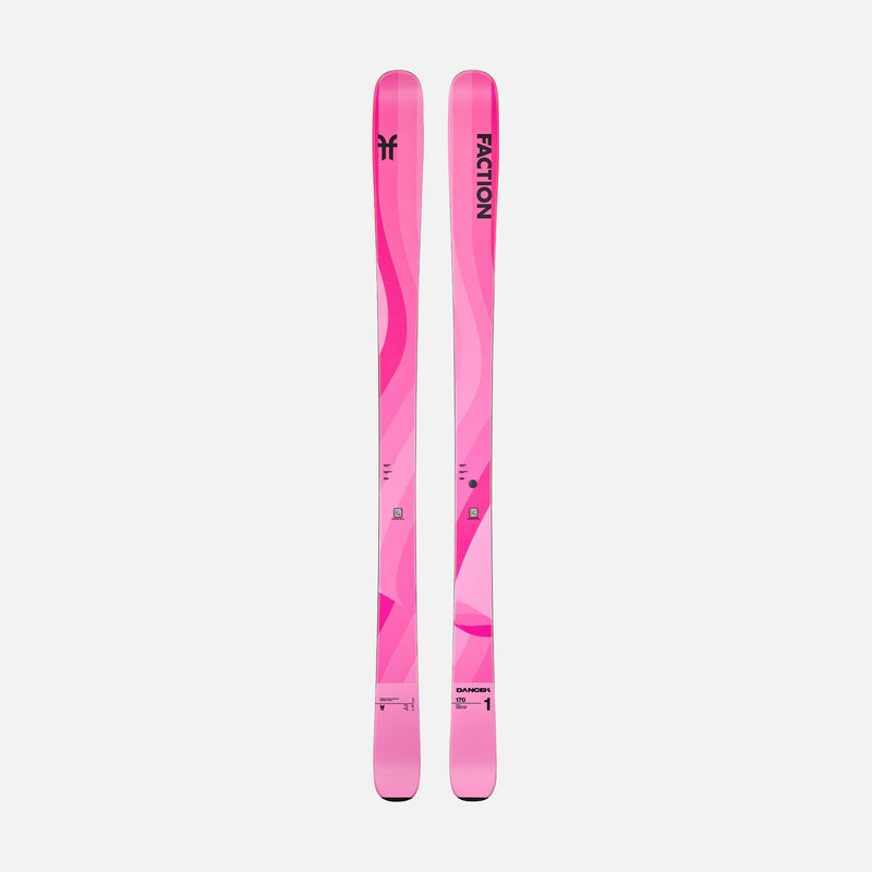 Topsheet of pink Faction Dancer 1 piste ski   2026