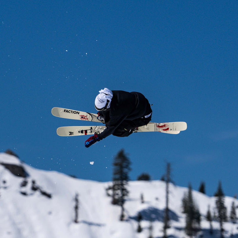 Freestyle skier jumping with Faction Prodigy 3 Capsule skis 2026