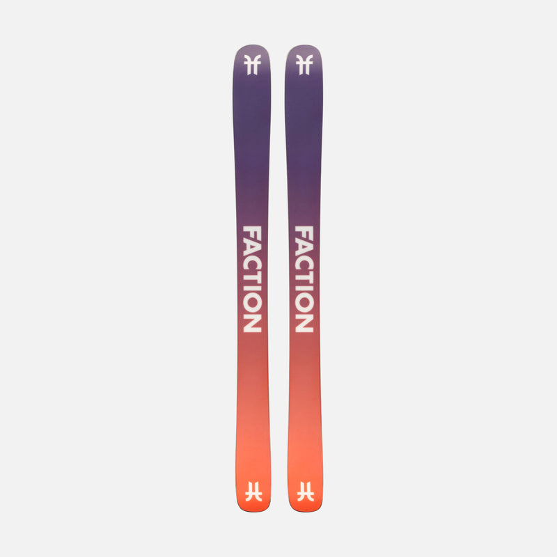 Base of white Faction Prodigy 3 Capsule freestyle and all-mountain ski 2026