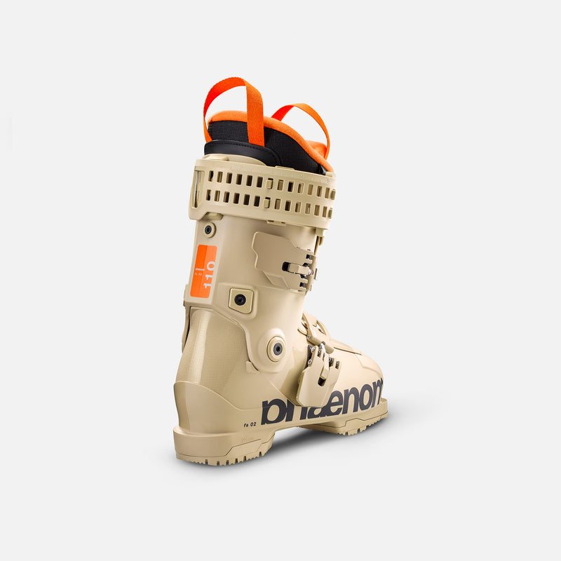 Beige phaenom fs 02 110 ski freestyle all mountain piste boot back product shot