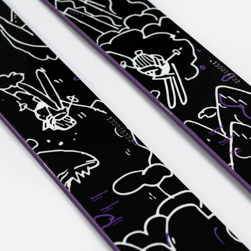 Close-up of Faction La Machine Grom Pow, black limited edition ski. 2026