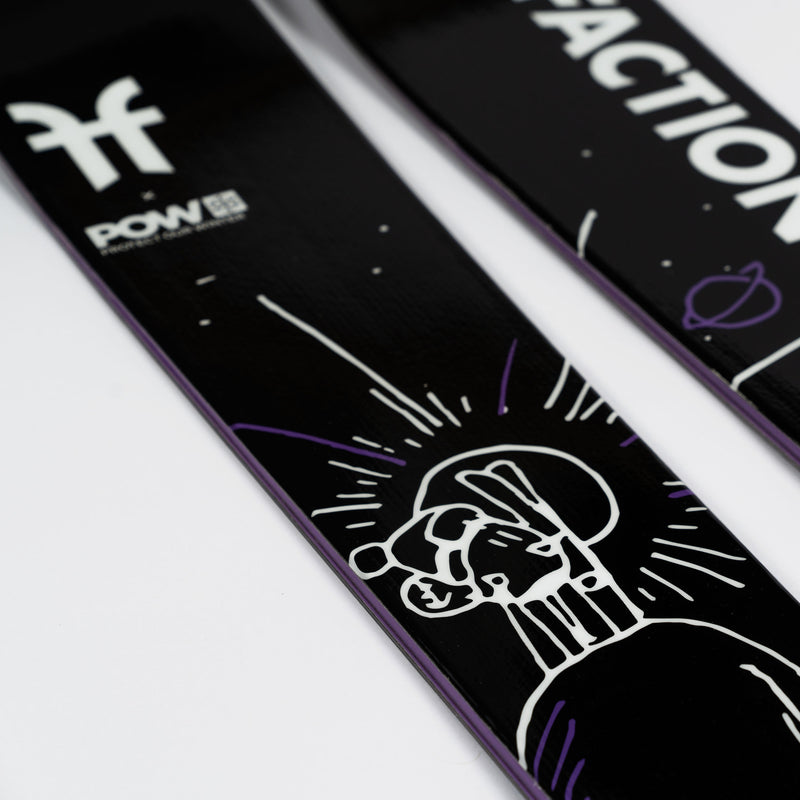 Close-up of Faction La Machine Grom Pow, black limited edition ski. 2026