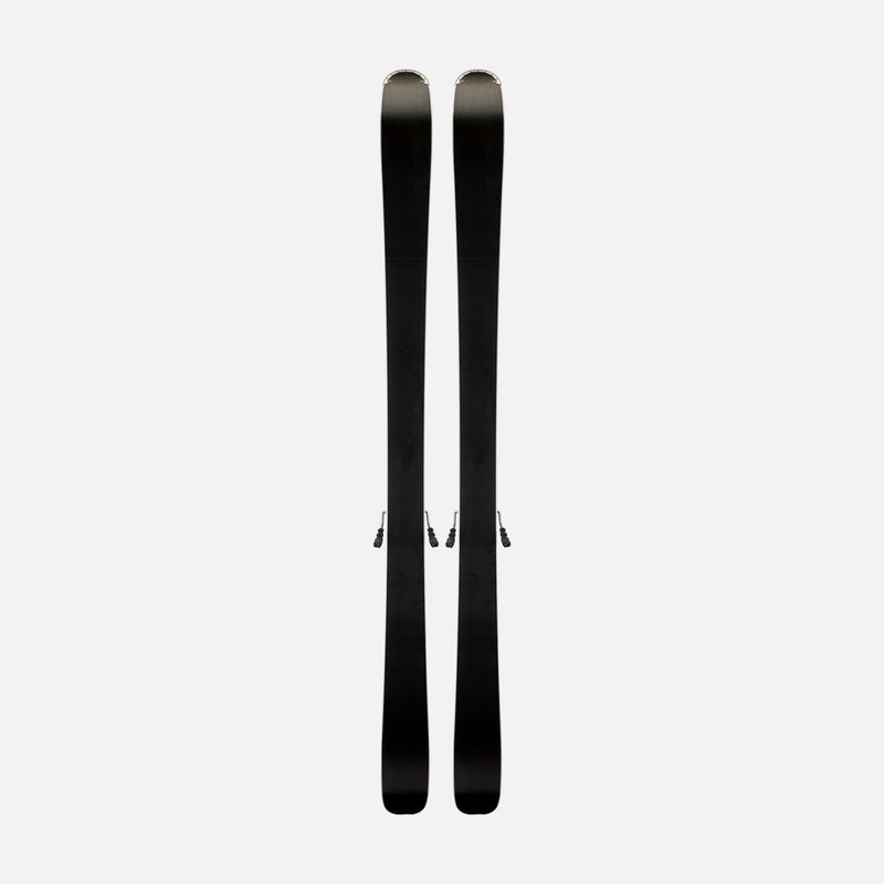 Bases of Faction Prodigy 0 SP10 GW, black and white all-mountain ski on a grey background.