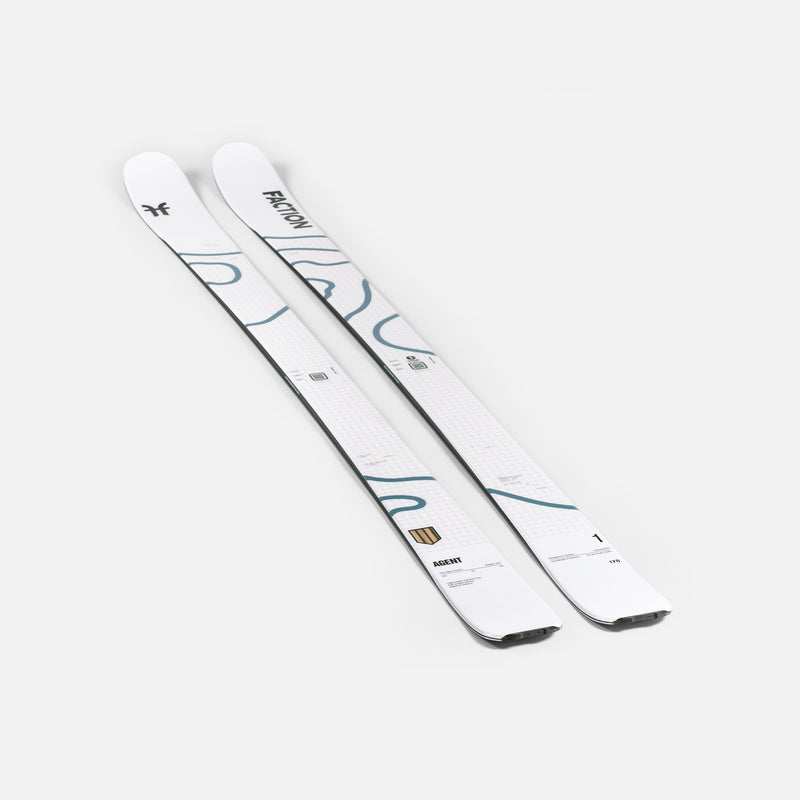 Faction Agent 1 white touring ski studio shot  2026