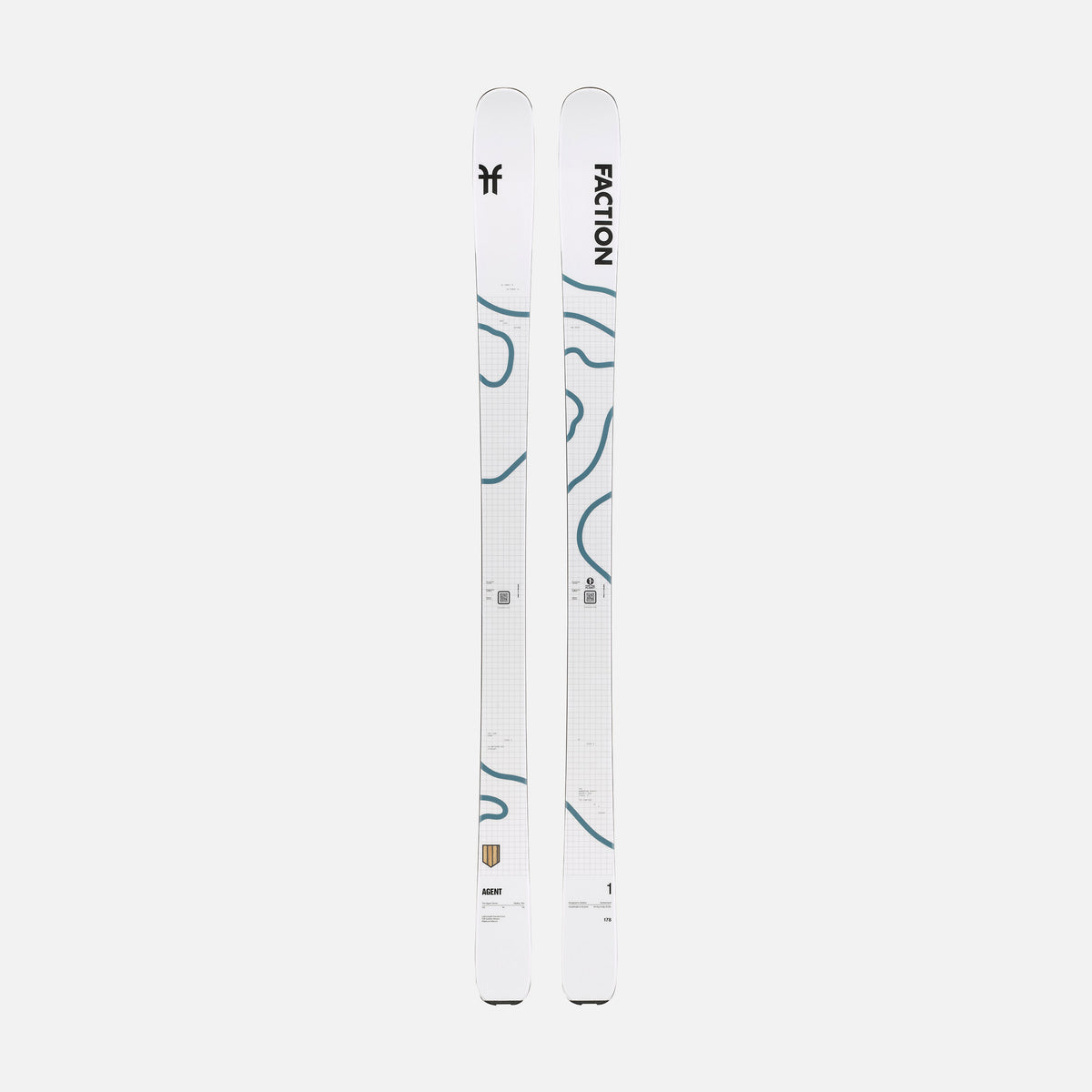 Faction Agent 1 white touring ski topsheet 2026