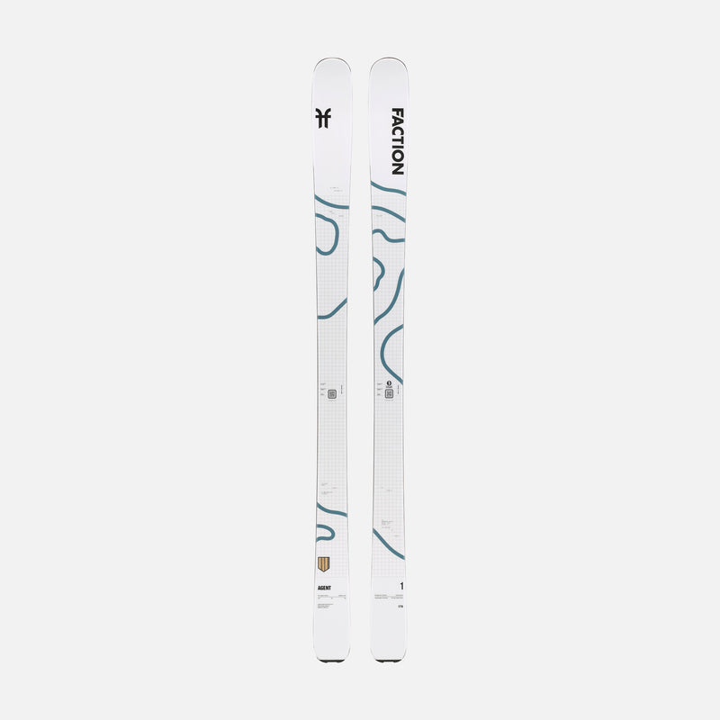 Faction Agent 1 white touring ski topsheet 2026