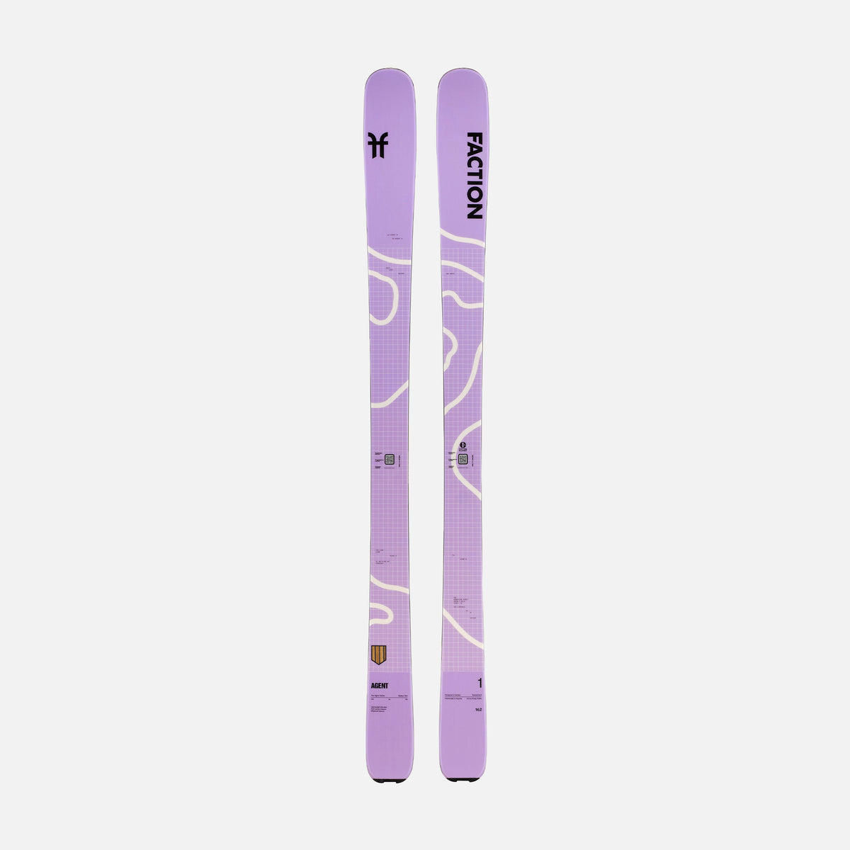 Faction Agent 1 purple touring ski topsheet 2026