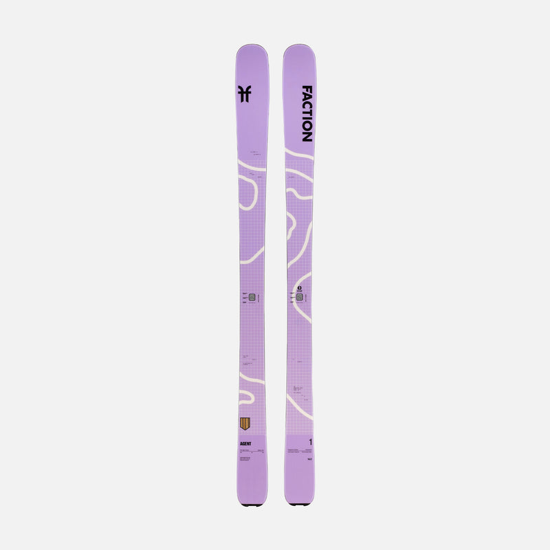 Faction Agent 1 purple touring ski topsheet 2026