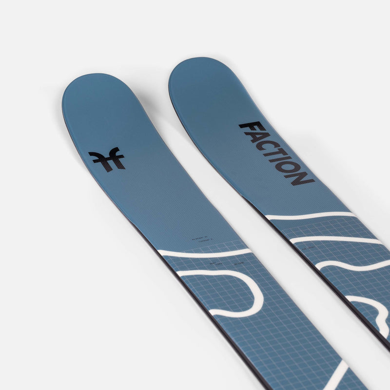 Faction Agent 2 blue free touring ski close up shot 2026
