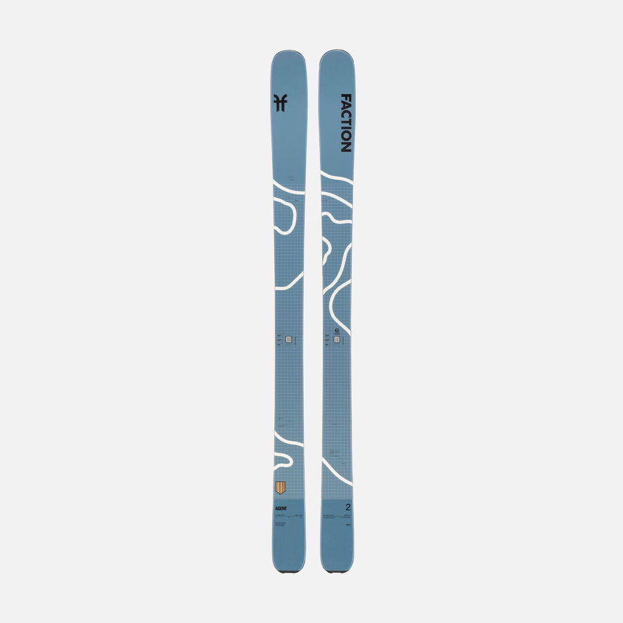 Faction Agent 2 blue free touring ski topsheet 2026