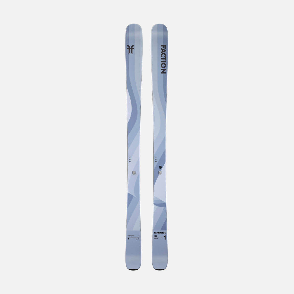 Topsheet of gray Faction Dancer 1 piste ski   2026