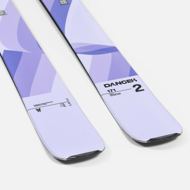 Close-up of purple Faction Dancer 2 all-mountain ski   2026
