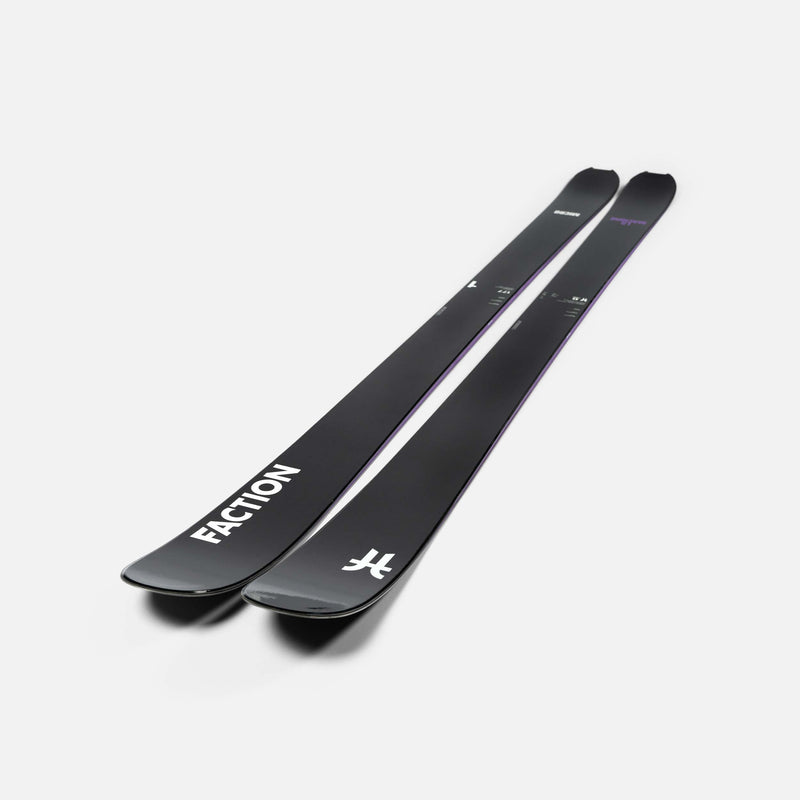 Close-up of Black and purple Faction La Machine 1 touring ski  2026