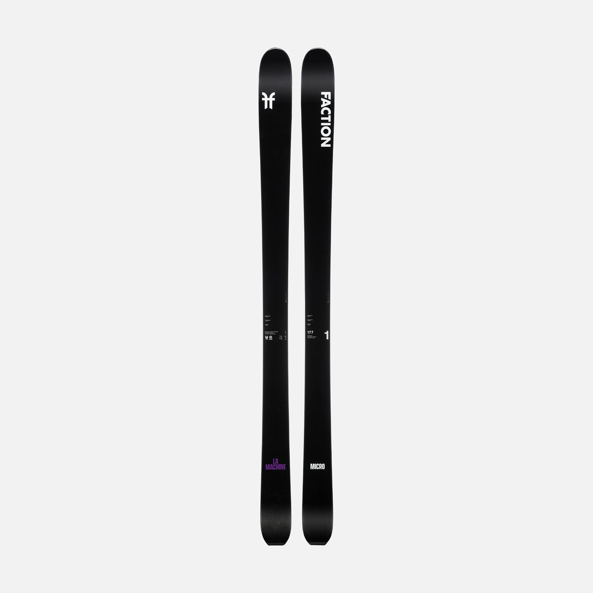 Topsheet of Black and purple Faction La Machine 1 touring ski  2026