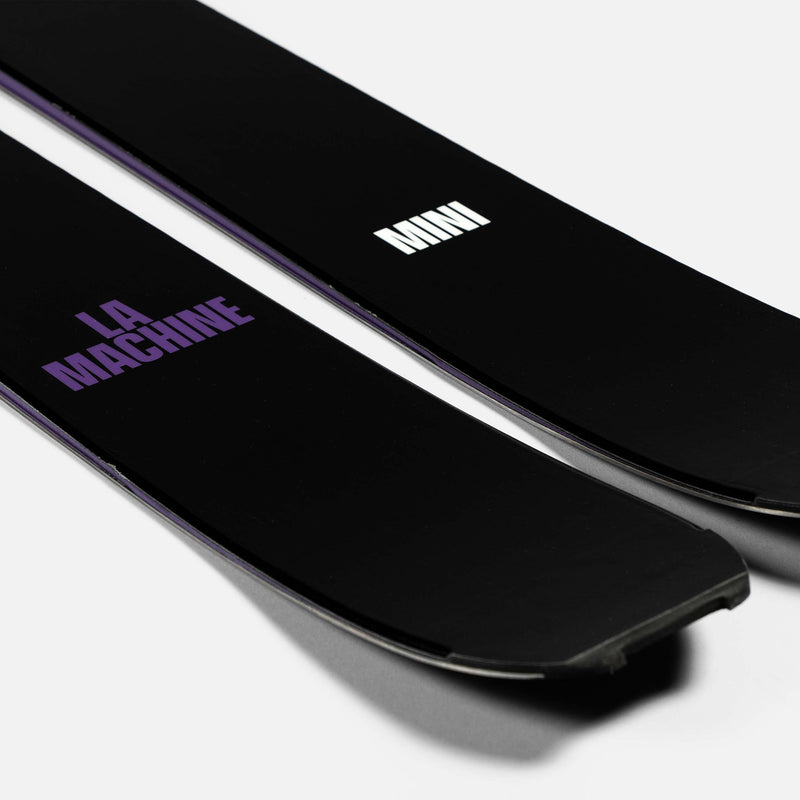 Close-up of Black and purple Faction La Machine 2 touring ski  2026