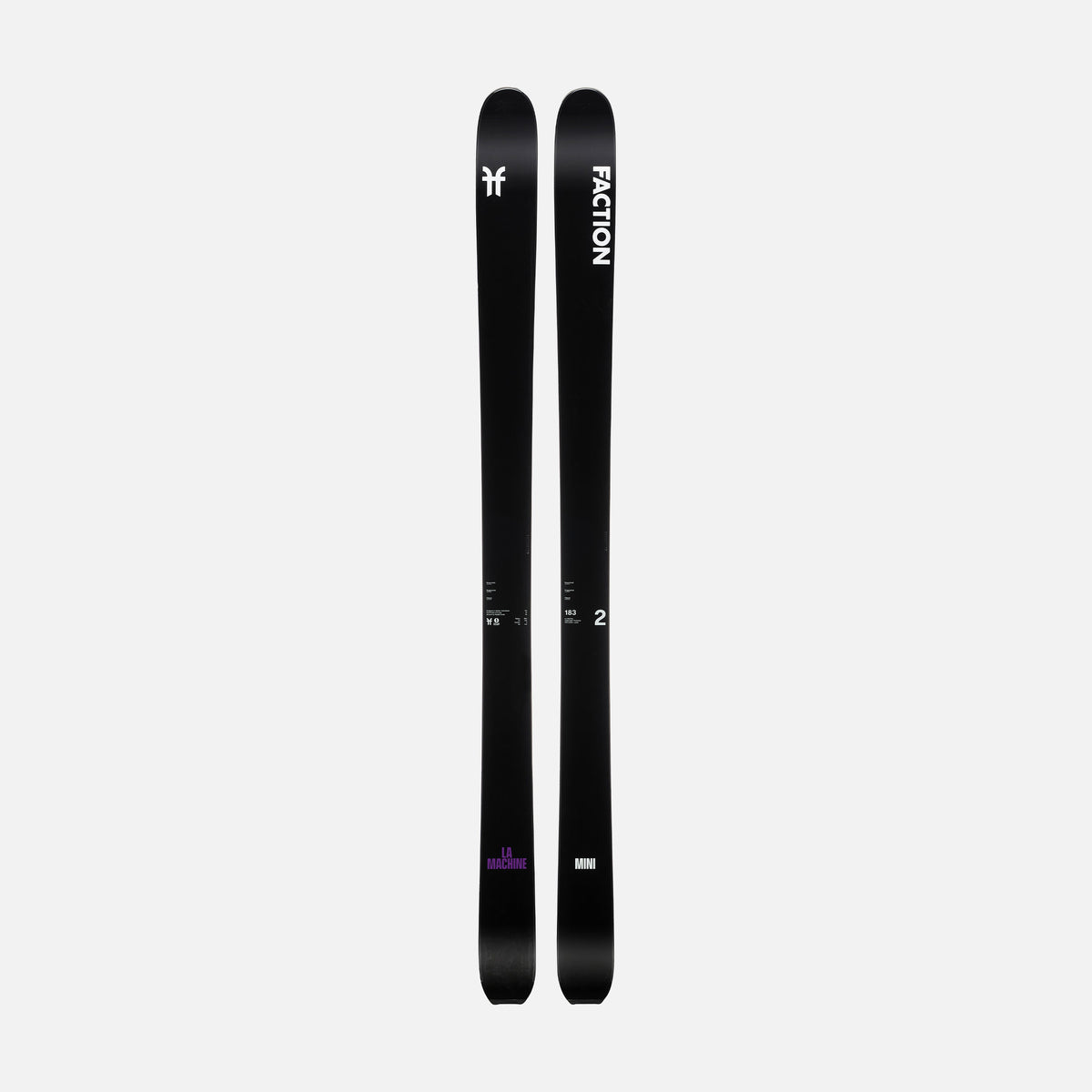 Topsheet of Black and purple Faction La Machine 2 touring ski  2026