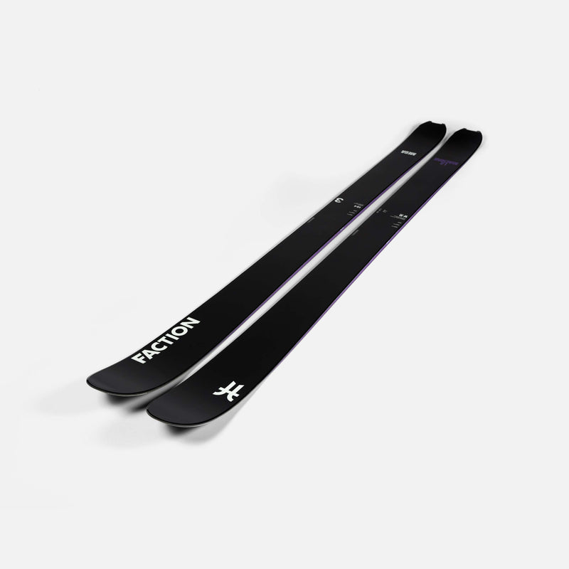 Close-up of Black and purple Faction La Machine 3 touring ski  2026