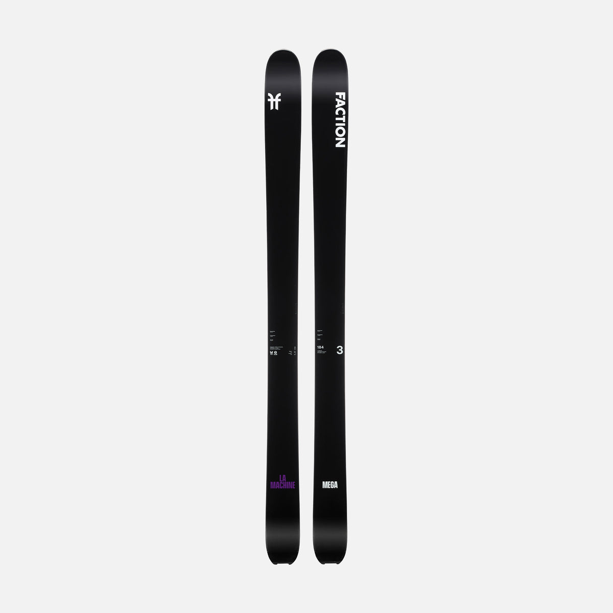 Topsheet of Black and purple Faction La Machine 3 touring ski  2026