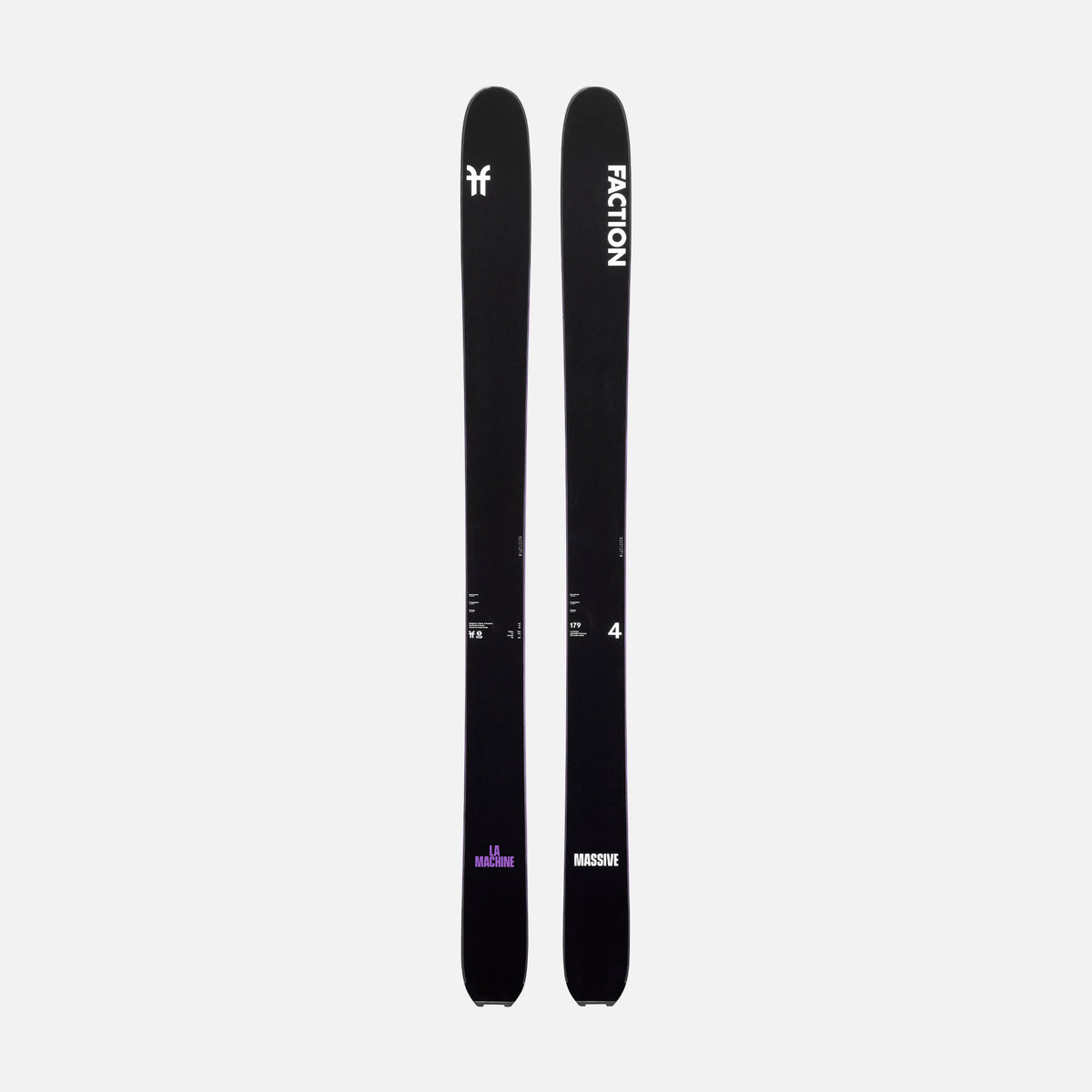 Topsheet of Black and purple Faction La Machine 4 touring ski  2026