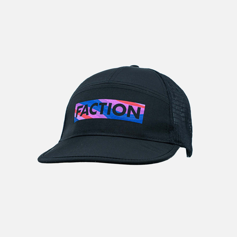 Faction skis black and purple La Machine lightweight hat front