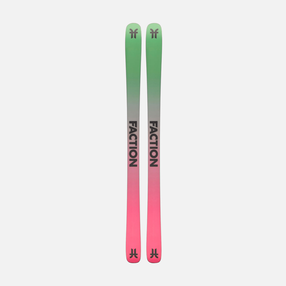 Freestyle black green and pink Faction Prodigy 1 ski base 2026 