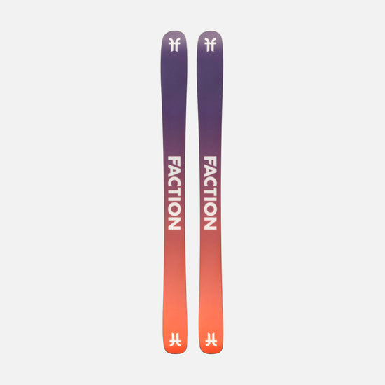 Base of white Faction Prodigy 3 Capsule freestyle and all-mountain ski 2026