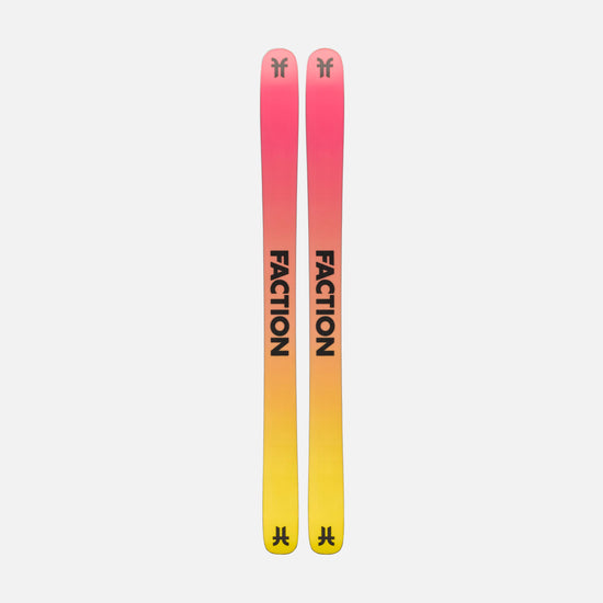 Powder and freeride black pink and yellow Faction Prodigy 4 ski base 2026