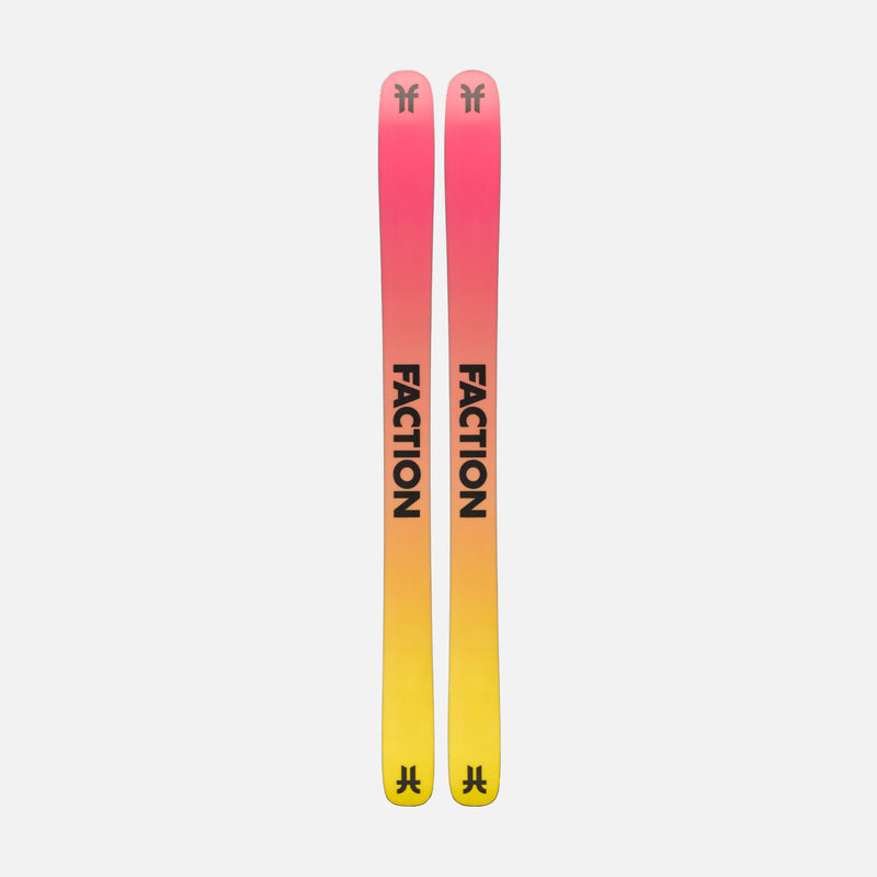 Powder and freeride black pink and yellow Faction Prodigy 4 ski base 2026