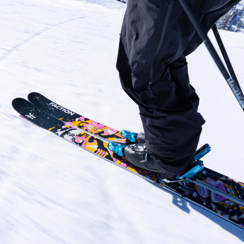 Freeride skier riding powder ski Faction Prodigy 4 2026