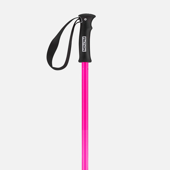 Pink Faction Skis Dancer pole close-up ergonomic grip