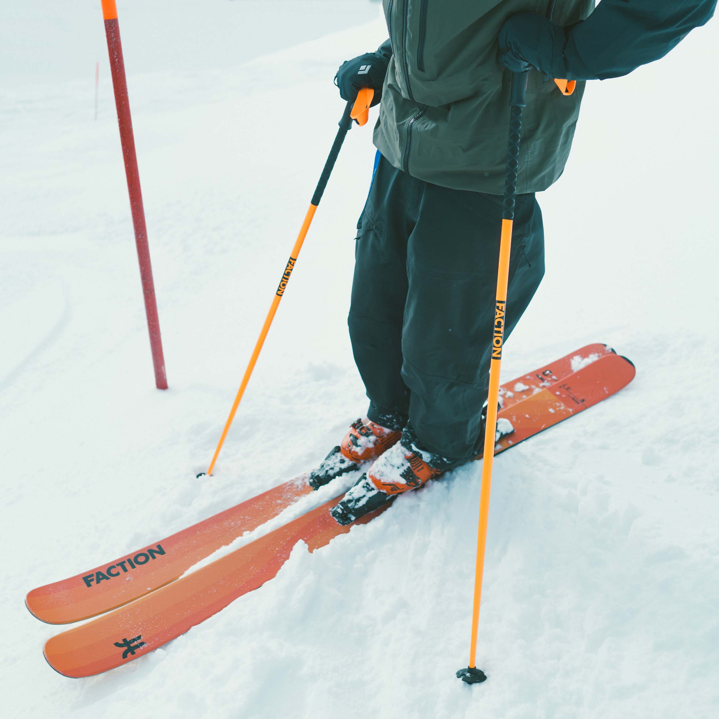 baton ski salomon orange Faction Skis Orange Poles
