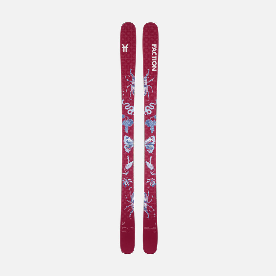 Faction Prodigy 1 Capsule red artwork all mountain freestyle ski topsheet 2027