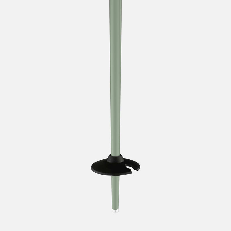 Green Faction Skis Prodigy poles close-up of all-mountain basket